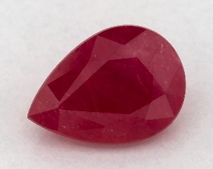This 0.96 Pear Ruby is sold exclusively by Blue Nile 