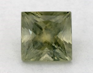 0.72 carat Princess Natural Green Sapphire