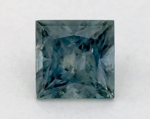 0.82 carat Princess Natural Green Sapphire