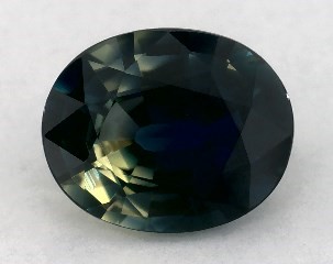 This 0.77 Oval Green Sapphire is sold exclusively by Blue Nile 