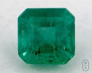 This 0.73 Asscher Green Emerald is sold exclusively by Blue Nile 