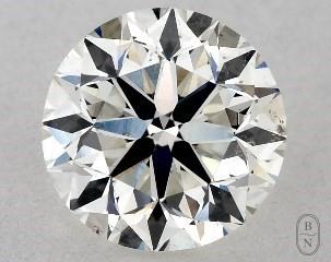 This 1 carat  round diamond I color si2 clarity has Very Good proportions and a diamond grading report from GIA