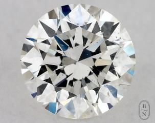 This 0.75 carat  round diamond I color si1 clarity has Excellent proportions and a diamond grading report from GIA