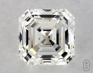 This asscher cut 1 carat I color si1 clarity has a diamond grading report from GIA