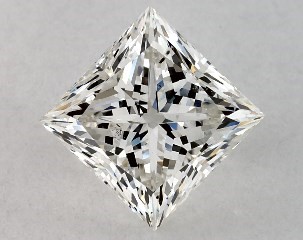 This princess cut 1 carat I color si1 clarity has a diamond grading report from GIA