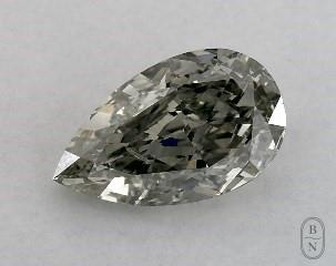 This pear shaped 1.51 carat Fancy Gray color si2 clarity has a diamond grading report from GIA