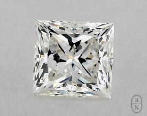 This princess cut 1.01 carat I color si1 clarity has a diamond grading report from GIA