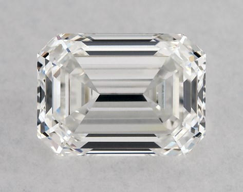 Petite Twist Diamond Engagement Ring in 14k (1/10 ct. tw.) 1.10 Carat G-VVS2 Emerald Cut Diamond
