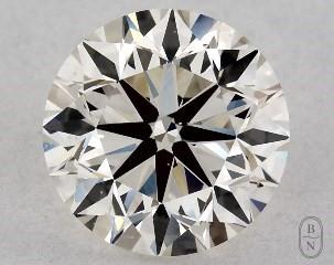 This 1.01 carat  round diamond K color si1 clarity has Very Good proportions and a diamond grading report from GIA