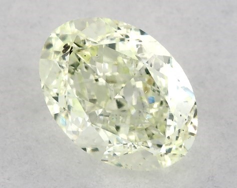 GIA 1.00 Carat Fancy Yellow Green-SI2 Oval Cut Diamond
