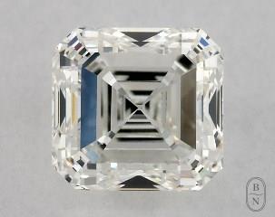This asscher cut 1 carat I color vs2 clarity has a diamond grading report from GIA