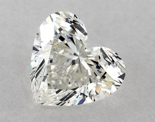 This heart shaped 1 carat H color si1 clarity has a diamond grading report from GIA