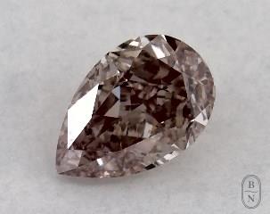 This pear shaped 0.36 carat Fancy Brown Pink color vs1 clarity has a diamond grading report from GIA
