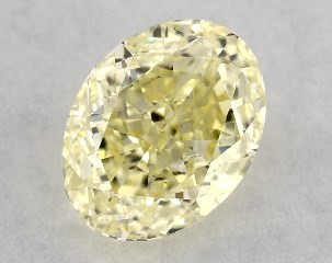 0.50 Carat Fancy Yellow-SI2 Oval Cut Diamond