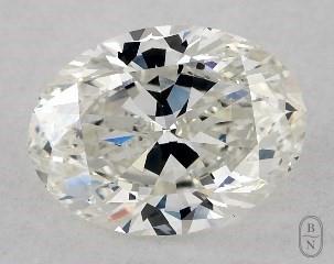 This oval cut 1 carat I color si1 clarity has a diamond grading report from GIA
