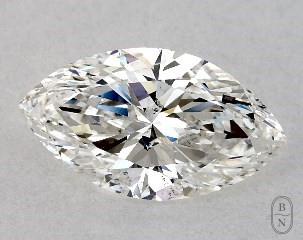 This marquise cut 1 carat G color si1 clarity has a diamond grading report from GIA