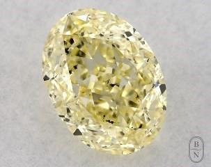 This oval cut 0.51 carat Fancy Yellow color si2 clarity has a diamond grading report from GIA