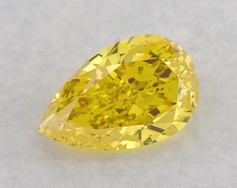 IGI 0.55 Carat Fancy Vivid Orange Yellow-VS1 Pear Shaped Lab-Grown Diamond