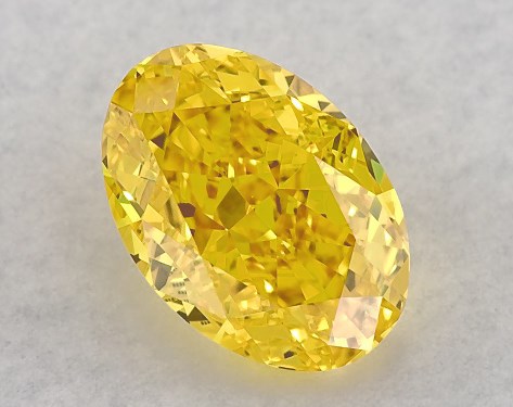 eRiNGo　0103 ♡ IGI 1.03 Carat Fancy Vivid Orangy Yellow-VS1 Oval Cut Lab