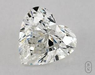 This heart shaped 1.01 carat I color si1 clarity has a diamond grading report from GIA