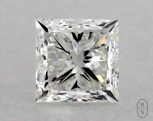 This princess cut 1 carat I color si1 clarity has a diamond grading report from GIA