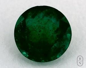 This 0.74 Round Green Emerald is sold exclusively by Blue Nile 
