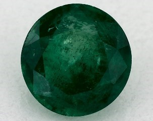 This 0.89 Round Green Emerald is sold exclusively by Blue Nile 