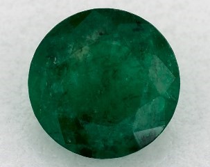 This 0.76 Round Green Emerald is sold exclusively by Blue Nile 