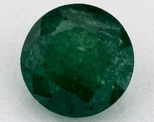 This 0.76 Round Green Emerald is sold exclusively by Blue Nile 