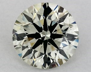 1.01 Carat Fancy Gray Yellowish Green-SI2 Round Cut Diamond
