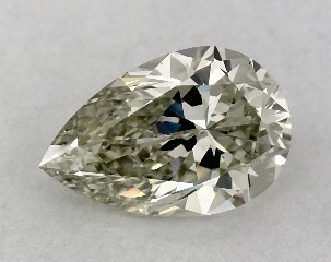 1.01 Carat Fancy Grayish Yellowish Green-VS2 Pear Shaped Diamond