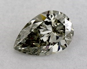 0.70 Carat Fancy Grayish Yellowish Green-VS1 Pear Shaped Diamond
