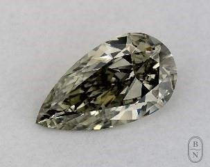 This pear shaped 0.7 carat Fancy Gray Yellowish Green color vs1 clarity has a diamond grading report from GIA
