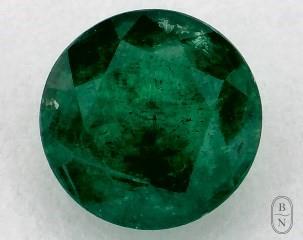 This 0.88 Round Green Emerald is sold exclusively by Blue Nile 