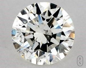 This 2.01 carat  round diamond I color si1 clarity has Excellent proportions and a diamond grading report from GIA