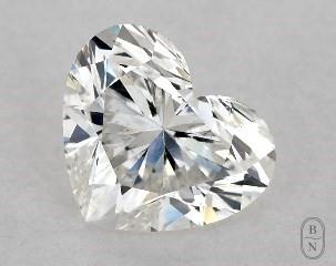 This heart shaped 1 carat G color si1 clarity has a diamond grading report from GIA