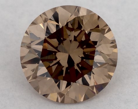 GIA 0.45 Carat Fancy Yellowish Brown-VS1 Round Cut Diamond