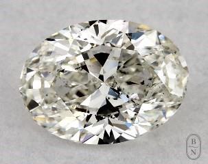 This oval cut 1 carat I color si1 clarity has a diamond grading report from GIA
