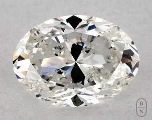 This oval cut 1.01 carat I color vs2 clarity has a diamond grading report from GIA