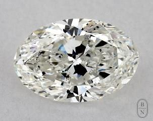 This oval cut 1.01 carat I color si1 clarity has a diamond grading report from GIA