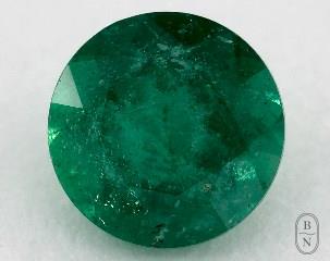 This 0.78 Round Green Emerald is sold exclusively by Blue Nile 