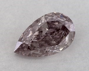 0.52 Carat Fancy Brownish Purplish Pink-SI2 Pear Shaped Diamond