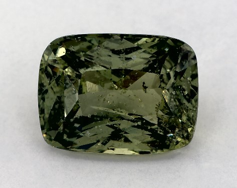 3.59 Carat Cushion Natural Green Sapphire