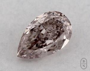 This pear shaped 0.28 carat Fancy Brownish Pink color vs1 clarity has a diamond grading report from GIA