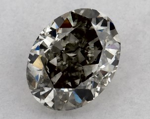 0.43 Carat Fancy Gray-SI2 Oval Cut Diamond