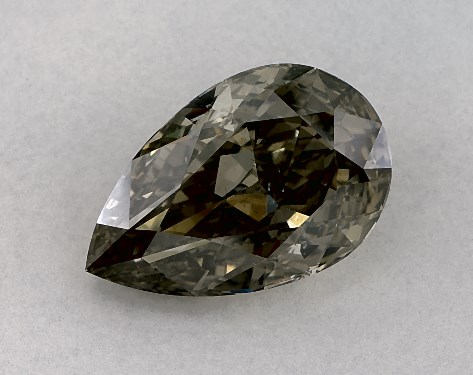 GIA 3.51 Carat Fancy Gray-SI2 Pear Shaped Diamond