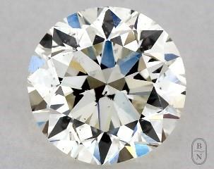 This 1 carat  round diamond K color si1 clarity has Very Good proportions and a diamond grading report from GIA