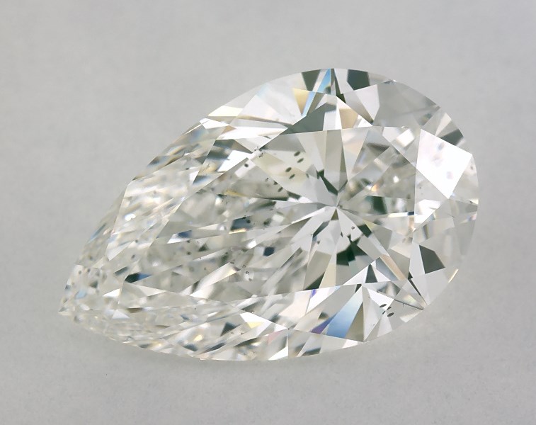 5.01 carat pear diamond, G SI2
