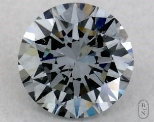 This round cut 0.3 carat Fancy Gray Blue color si2 clarity has a diamond grading report from GIA