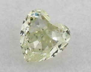0.34 Carat Fancy Green-SI1 Heart Shaped Diamond